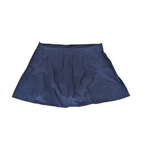 Lands End Swim Skirt Women 20W Navy Blue Skort Bottoms Active Beach Pool Classic